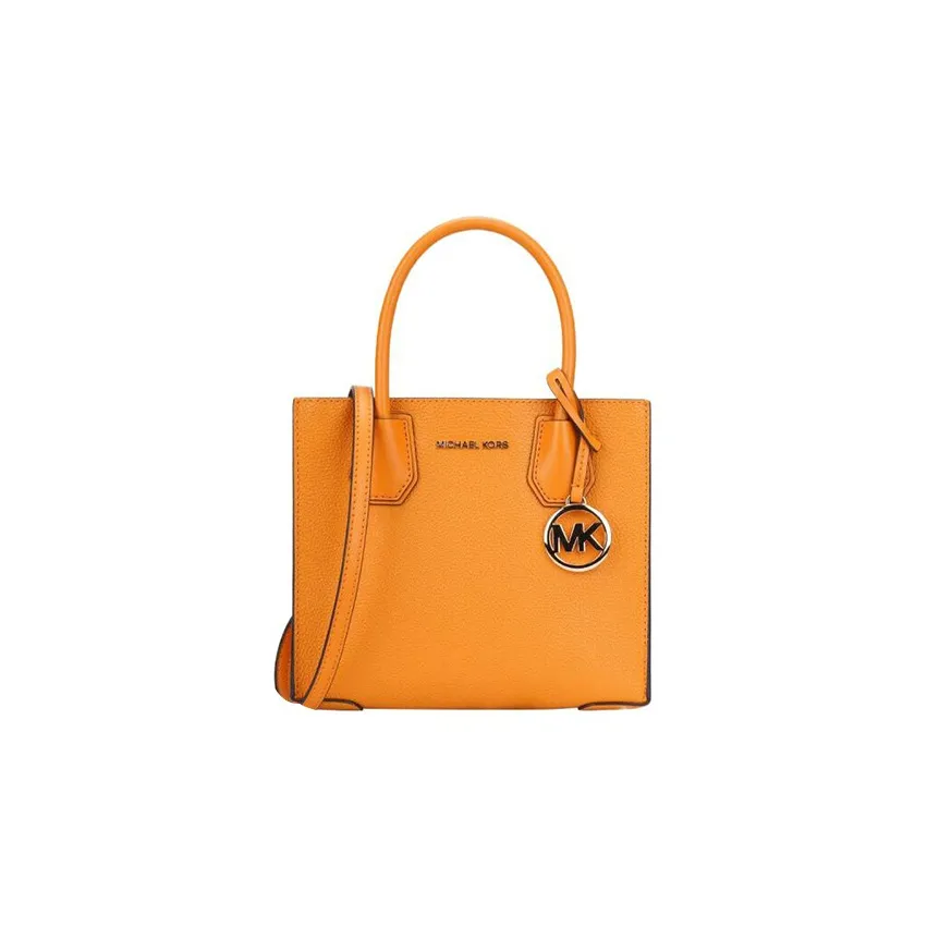 MICHAEL KORS Mercer Кожа Аккордеонная Сумка Сумка через плечо Сумка среднего размера Женская Апельсин