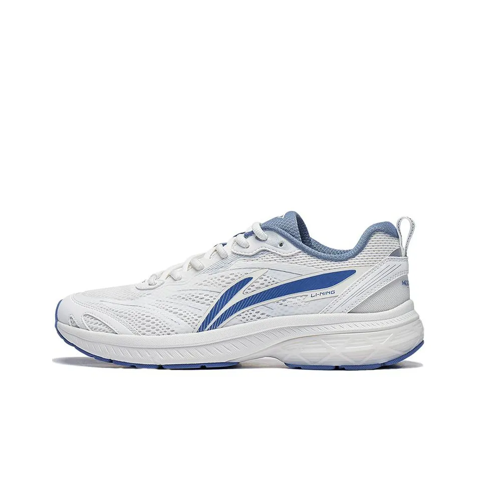 LiNing Anti Slip Wear Resistant Low Top Running Shoes Women's White Dark Blue