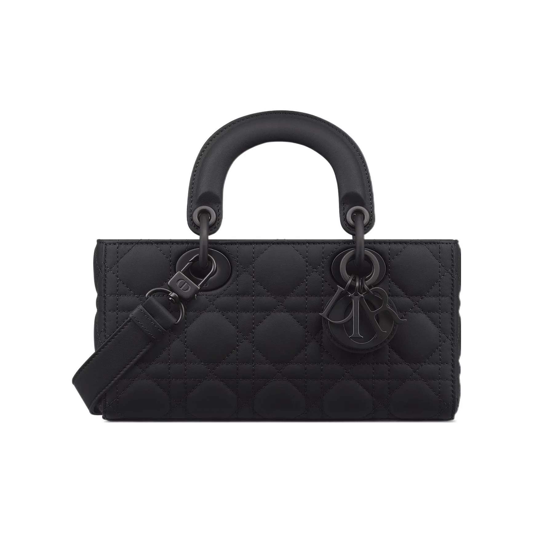 DIOR Lady D JOY Matte Cow Leather Lady Dior Bag, Shoulder Bag, Crossbody Bag, Handbag Trumpets Women's Black