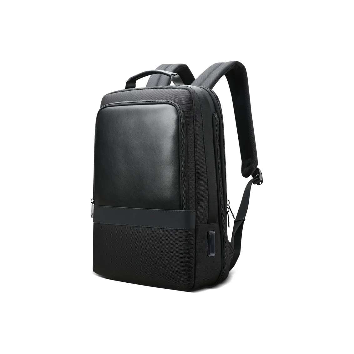 BOPAI Microfiber Synthetic Leather Hidden Pocket Backpack Regular Men's Classic Black