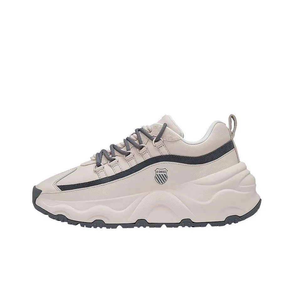 KSWISS Wavy Slip Resistant, Abrasion Resistant, Lightweight Low Top Sports Casual Shoes Women's Gray Pink