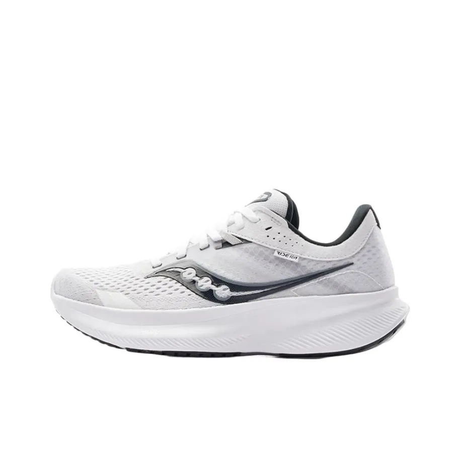 Saucony Ride Yutu 16 Амортизаторы Slip-Resistant Дышащий Низкий Топ Повседневные Беговые кроссовки Мужские Белый Черный