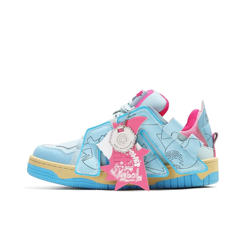 ADCDAVINCI Wheat Whirlwind Series Da Vinci Skateboard Shoes Unisex Blue Pink