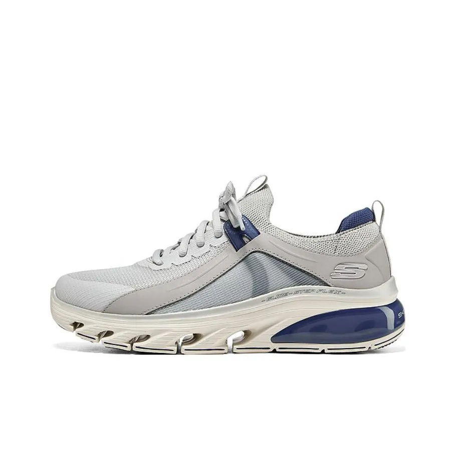 Skechers Glide Step Low Top Running Shoes Men's Gray Blue