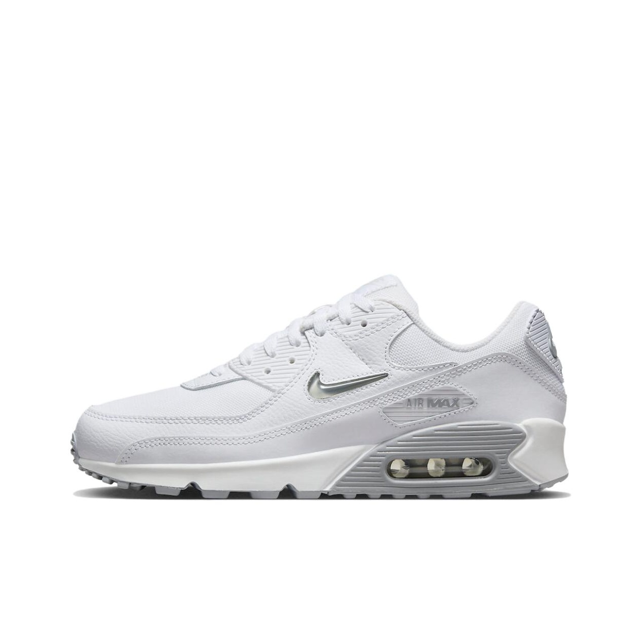 nike air max 90 white and silver