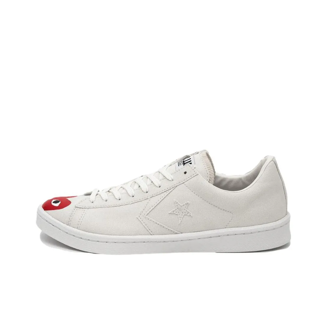Comme des Garçons PLAY x Converse Pro Leather Устойчивые к истиранию Дышащие Низкие Кроссовки для скейтбординга Унисекс Белый Красный