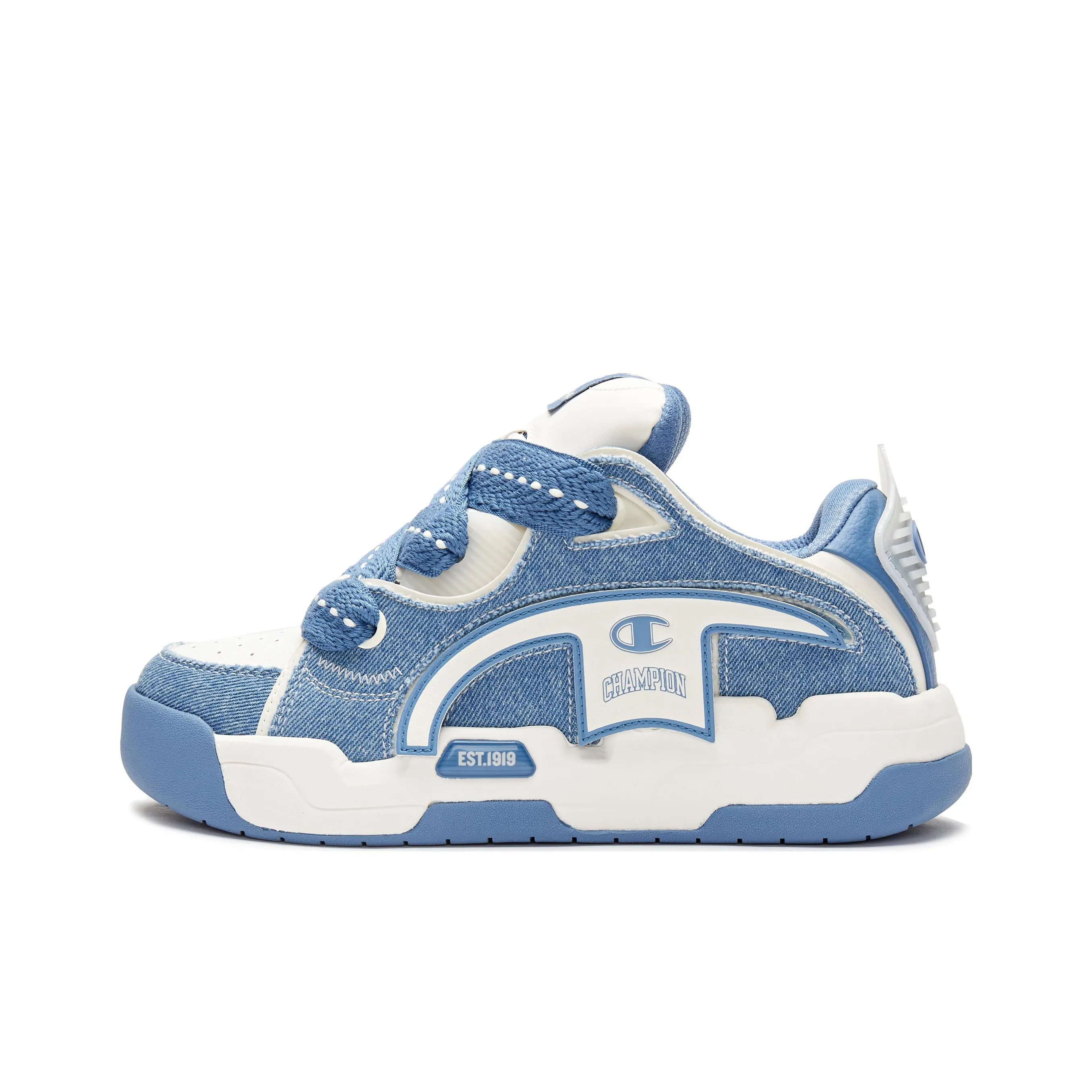 Champion Peel Off Веселье Противоскользящий Устойчивый к истиранию Низкий Топ Скейтборд Кроссовки Мужские Синий Белый