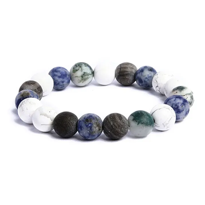 SHARK BABY Белый Бирюзовый Синтетический Нефрит Браслеты Унисекс