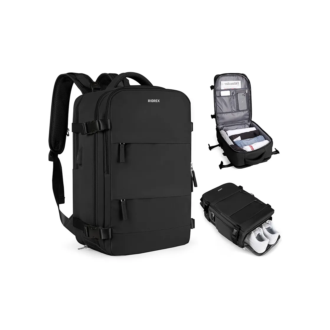 RIOREX Fabric Laptop Backpack Large Size Unisex Multicolor