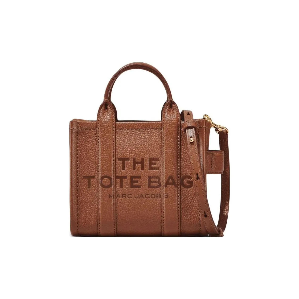 MARC JACOBS Full Grain Leather Tote Bag, Shopping Bag, Shoulder Bag, Crossbody Bag, Handbag Mini Women's Brown