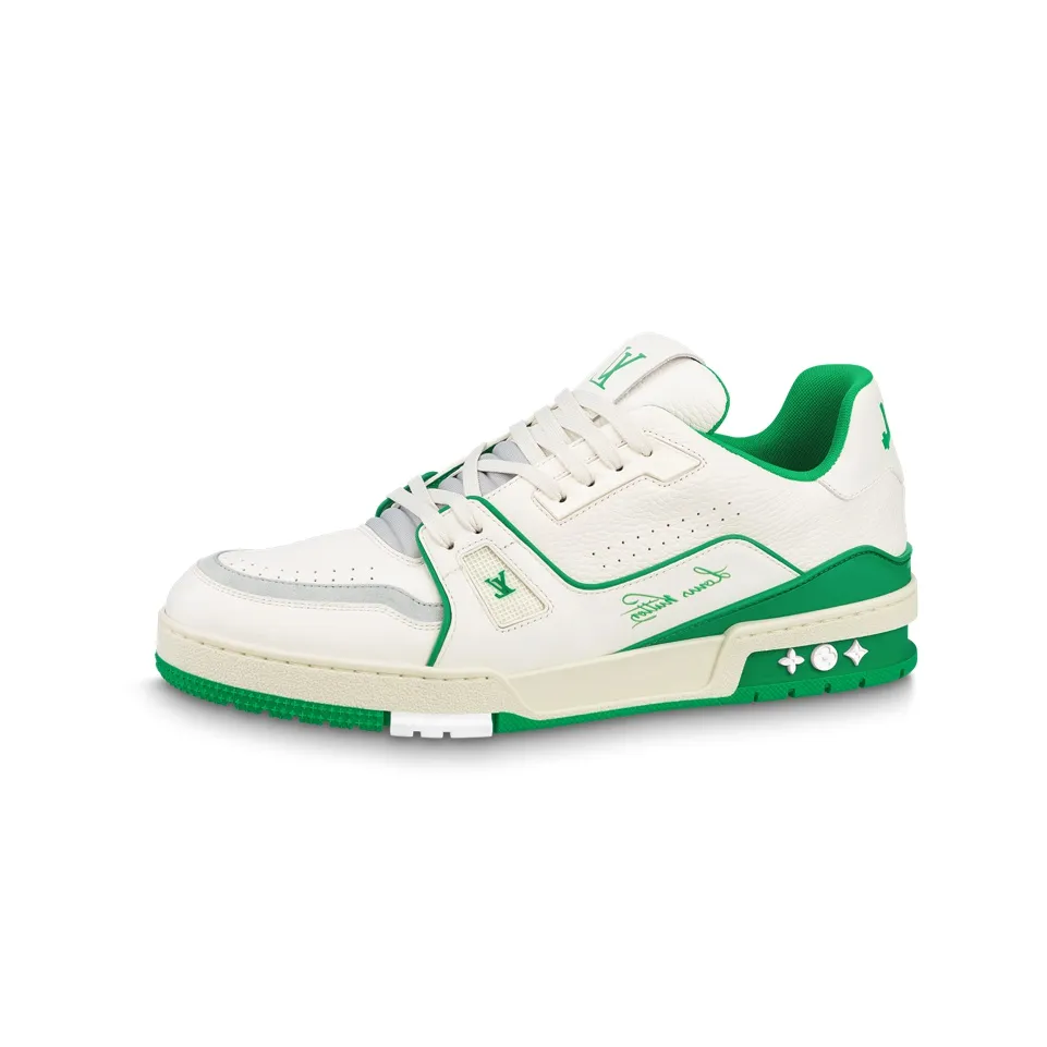 LOUIS VUITTON Trainer #54 Signature White Green