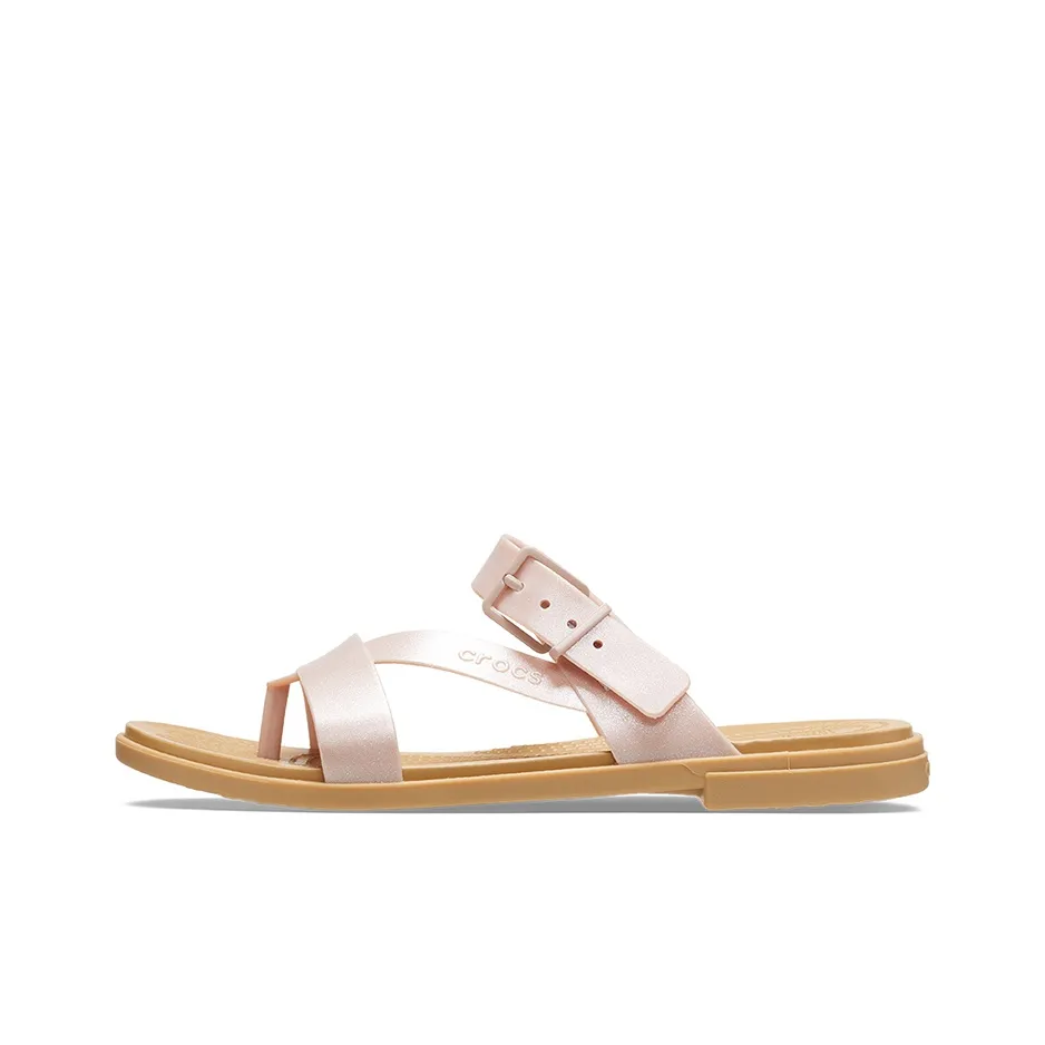 Crocs Tulum Shimmer Toe Post Sandals 
Pink Clay
 Women
s