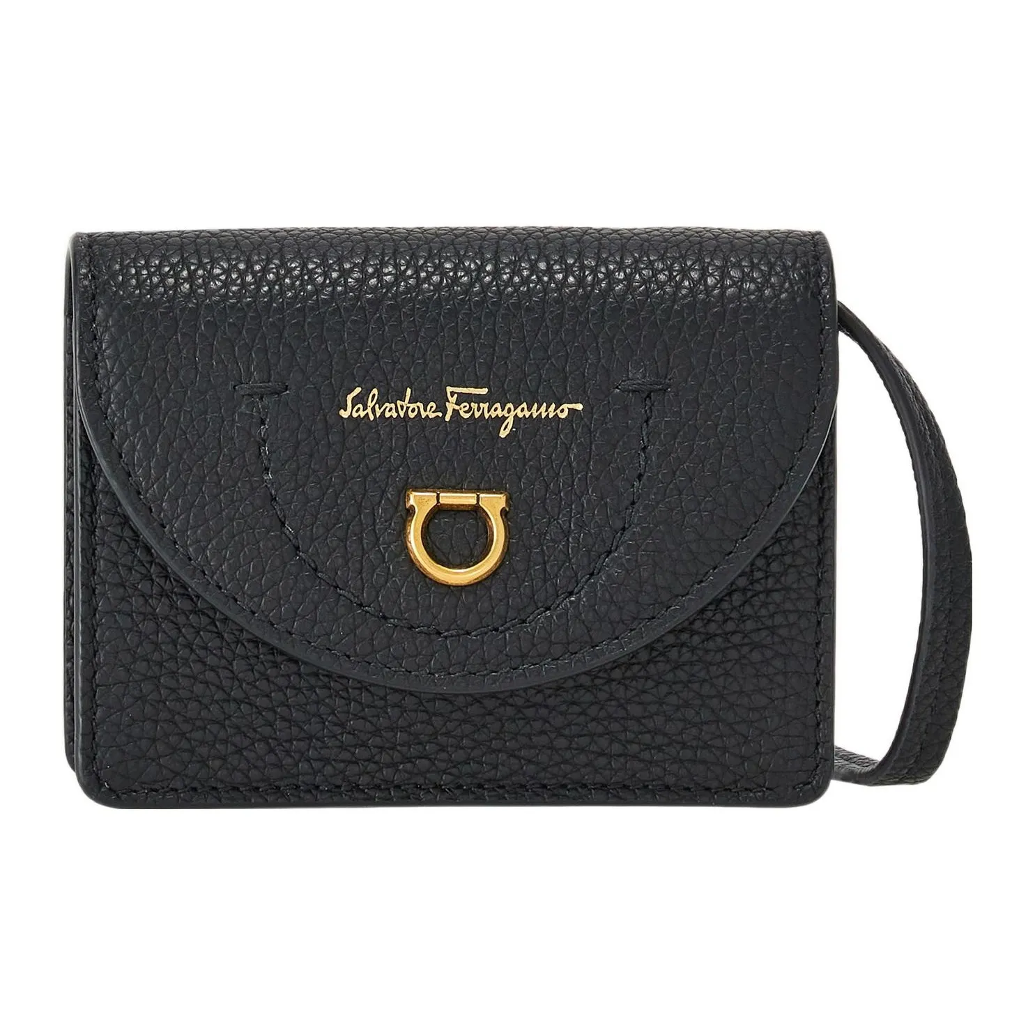 Ferragamo Коровья кожа Держатель для карт Женские Черный