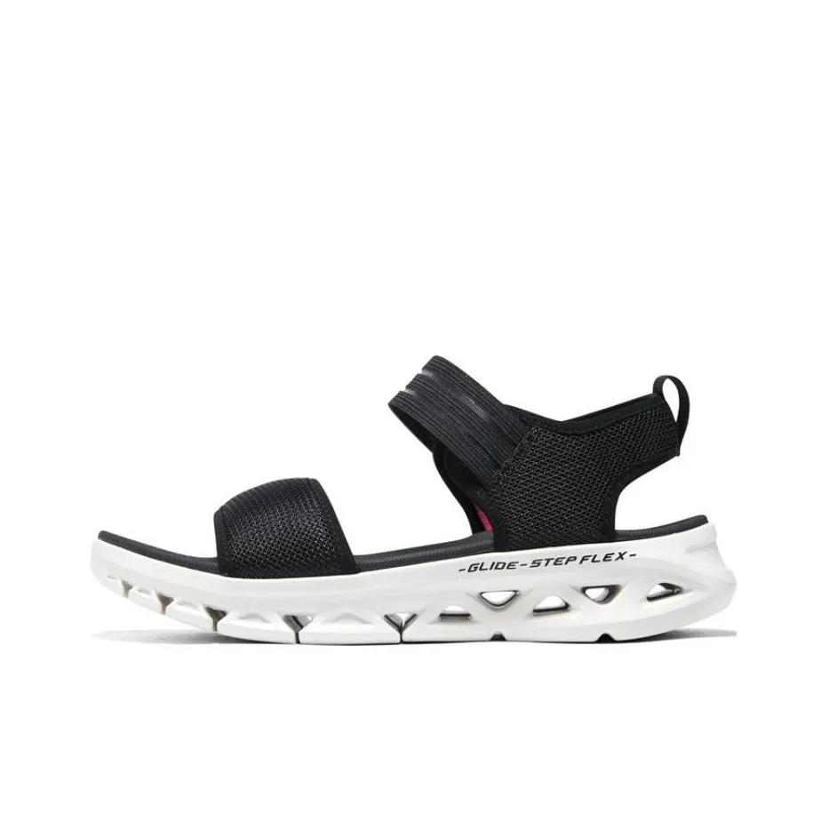 Skechers Go Glide Step Flex Sandal 'Black White' Women's