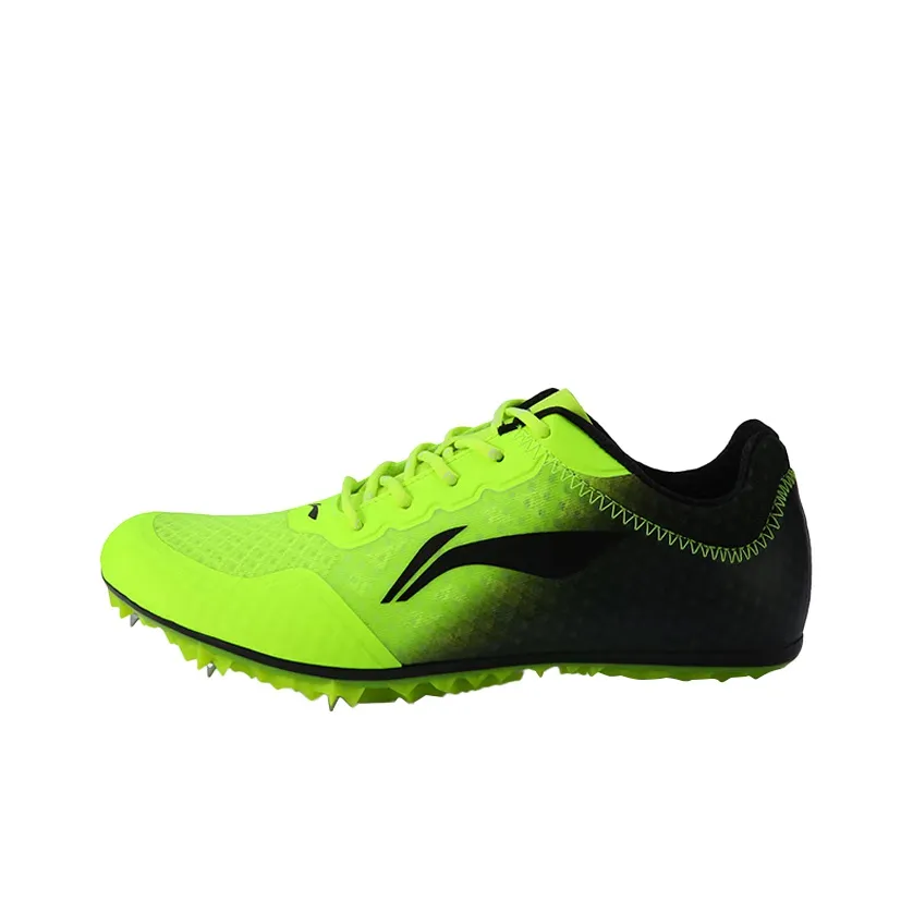 LINING Дышащая Поддержка Низкий Топ Беговые кроссовки Унисекс Неоново-зеленый Черный