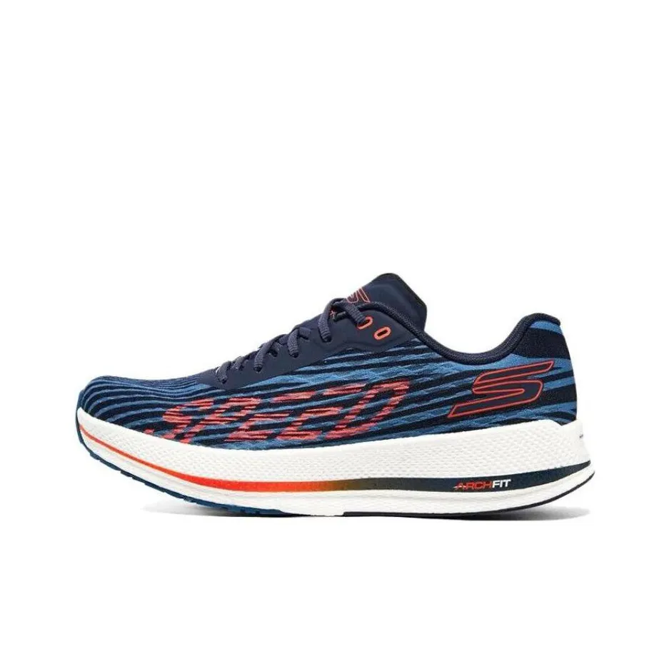 Skechers Go Run Razor 4 Low Top Running Shoes Men's White Blue