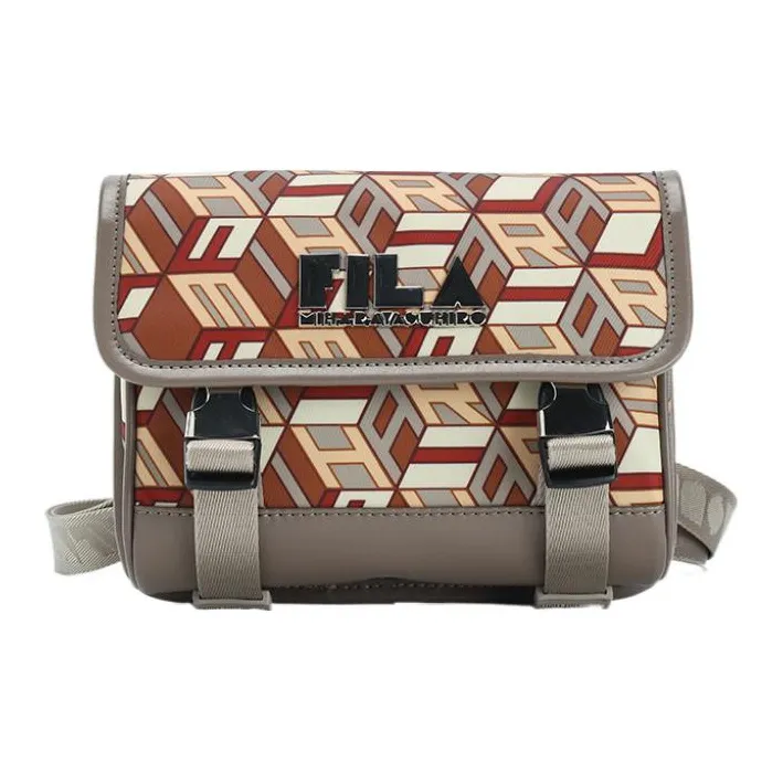 FILA MIHARA Collaboration PU, Textile Mixture Shoulder Bag, Crossbody Bag Trumpets Men's