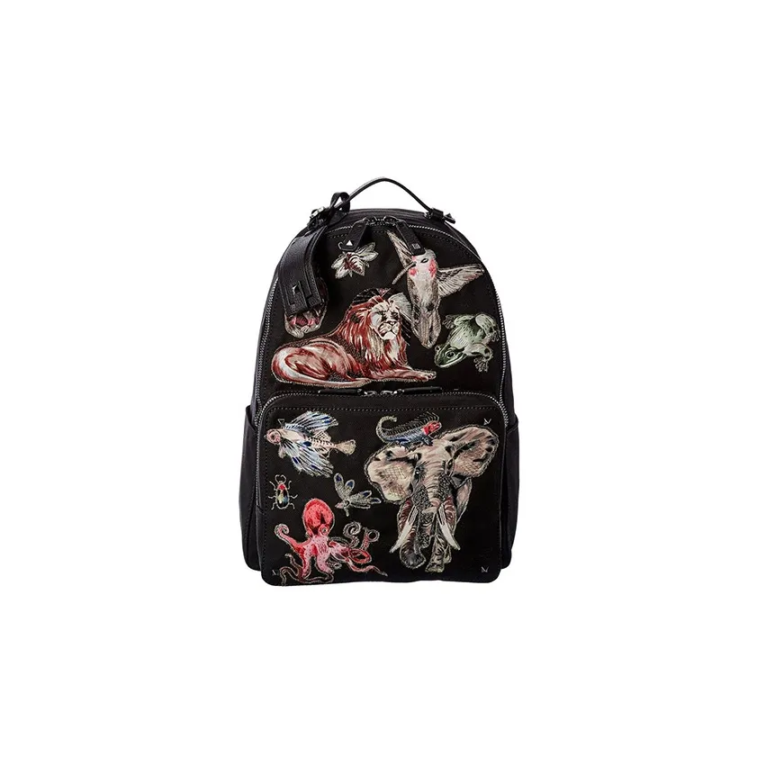 Valentino Canvas Backpack Regular Men's Black