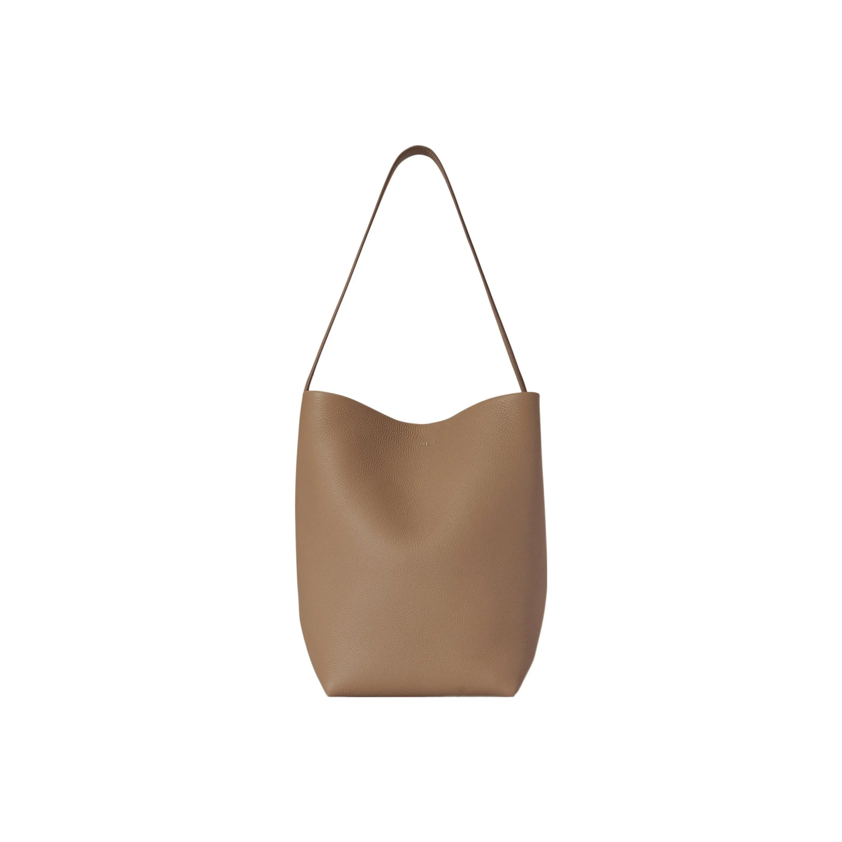 THE ROW N/S Park Grain Calfskin Bucket Bag, Tote Bag, Shopping Bag, Shoulder Bag, Handbag Medium Size Women's Taupe