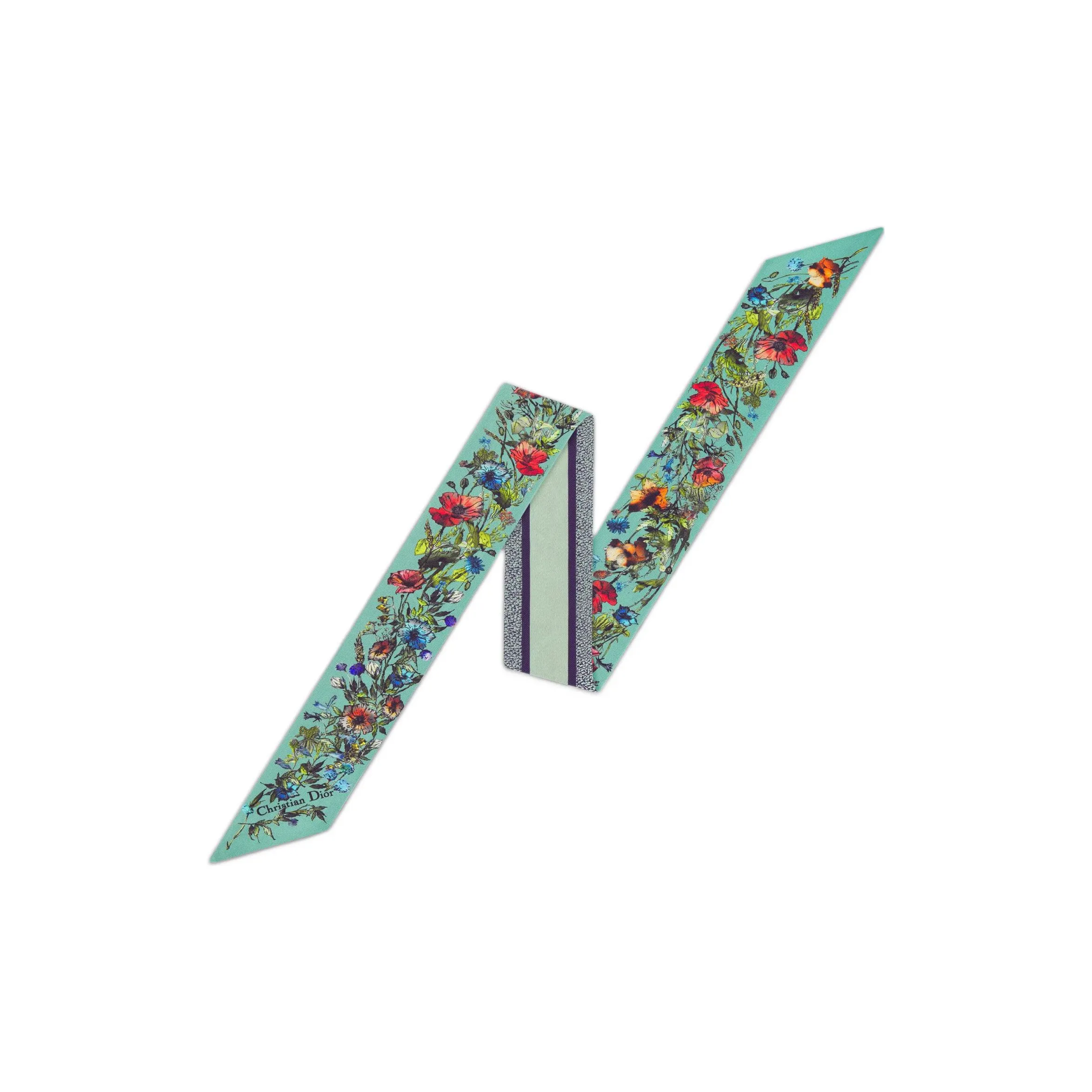 DIOR Miss DIOR Millefiori Series Silk Scarves Women's Green
