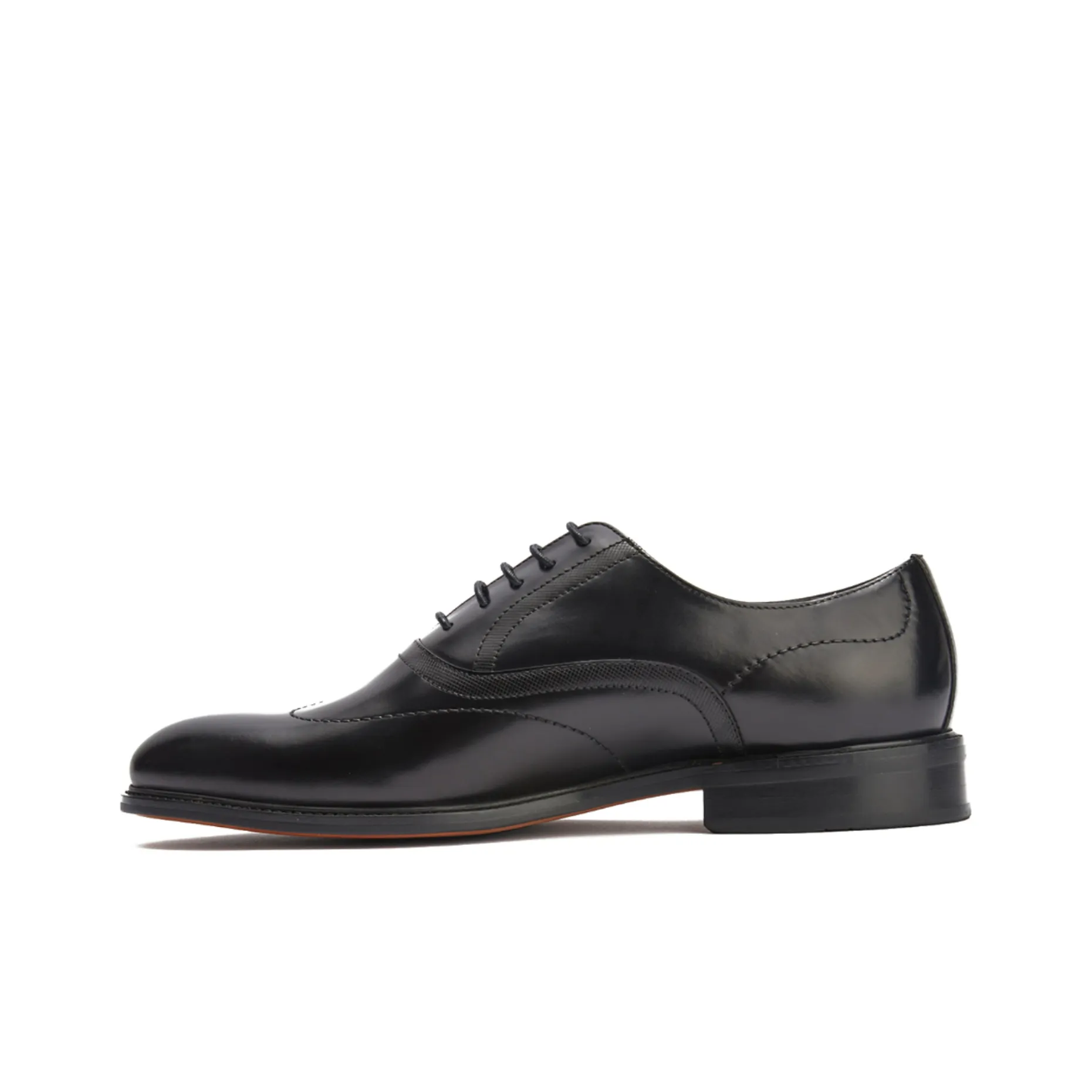 PEDRO Dress Nieten Shoes Men Low Top Black/Umber