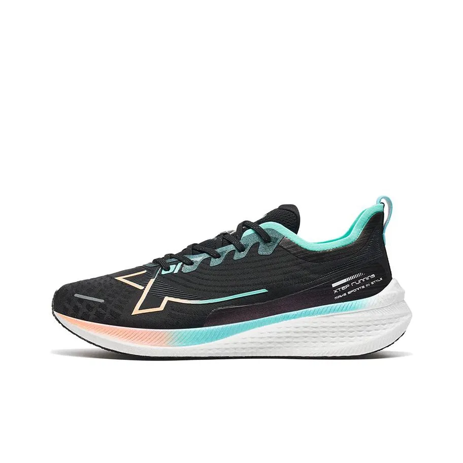 XTEP Two Thousand Kilometers 1.0 Breathable And Lightweight Low Top Long Distance Running Shoes Men's Black Green
