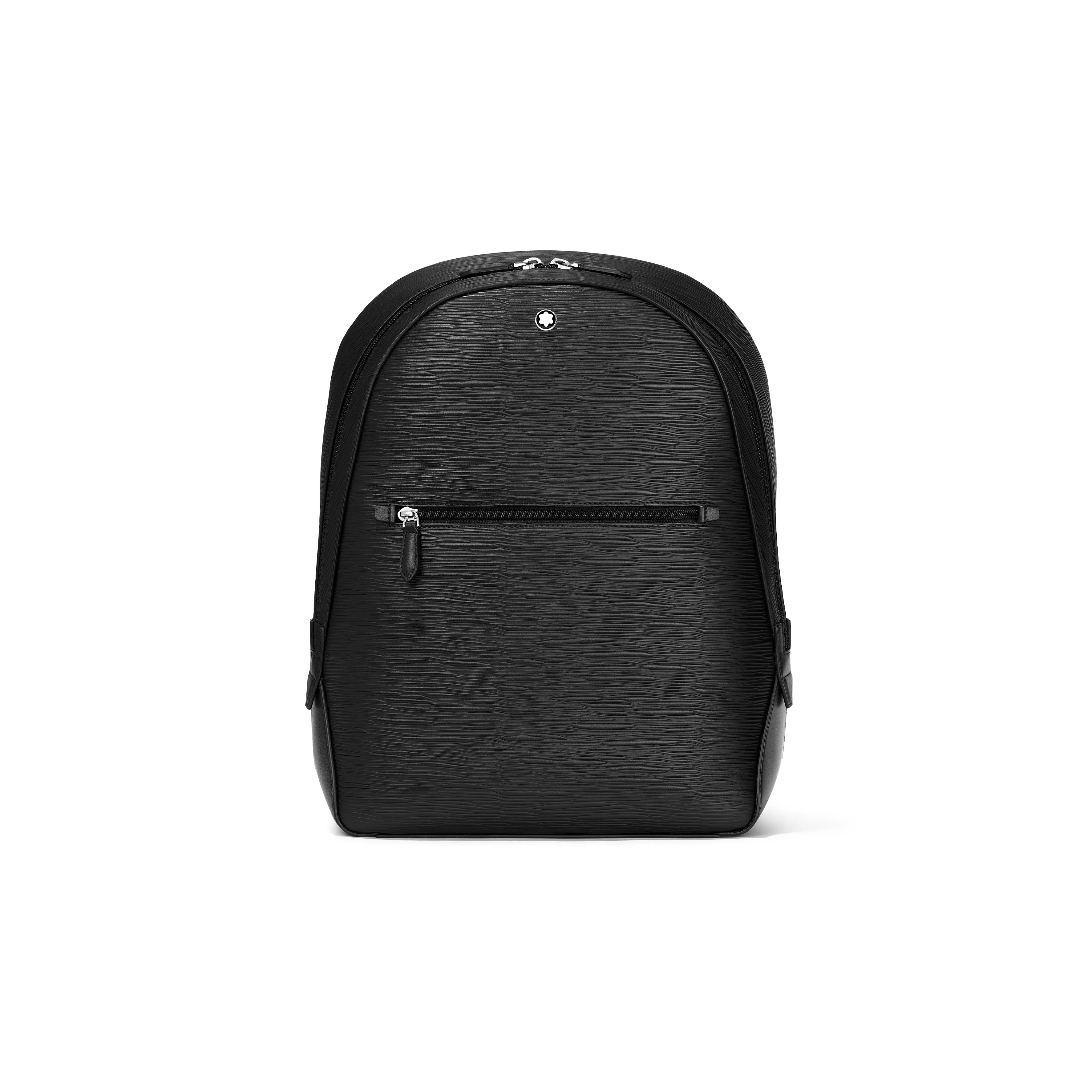 MONTBLANC Full Grain Cow Leather Backpack Small Size Unisex Black