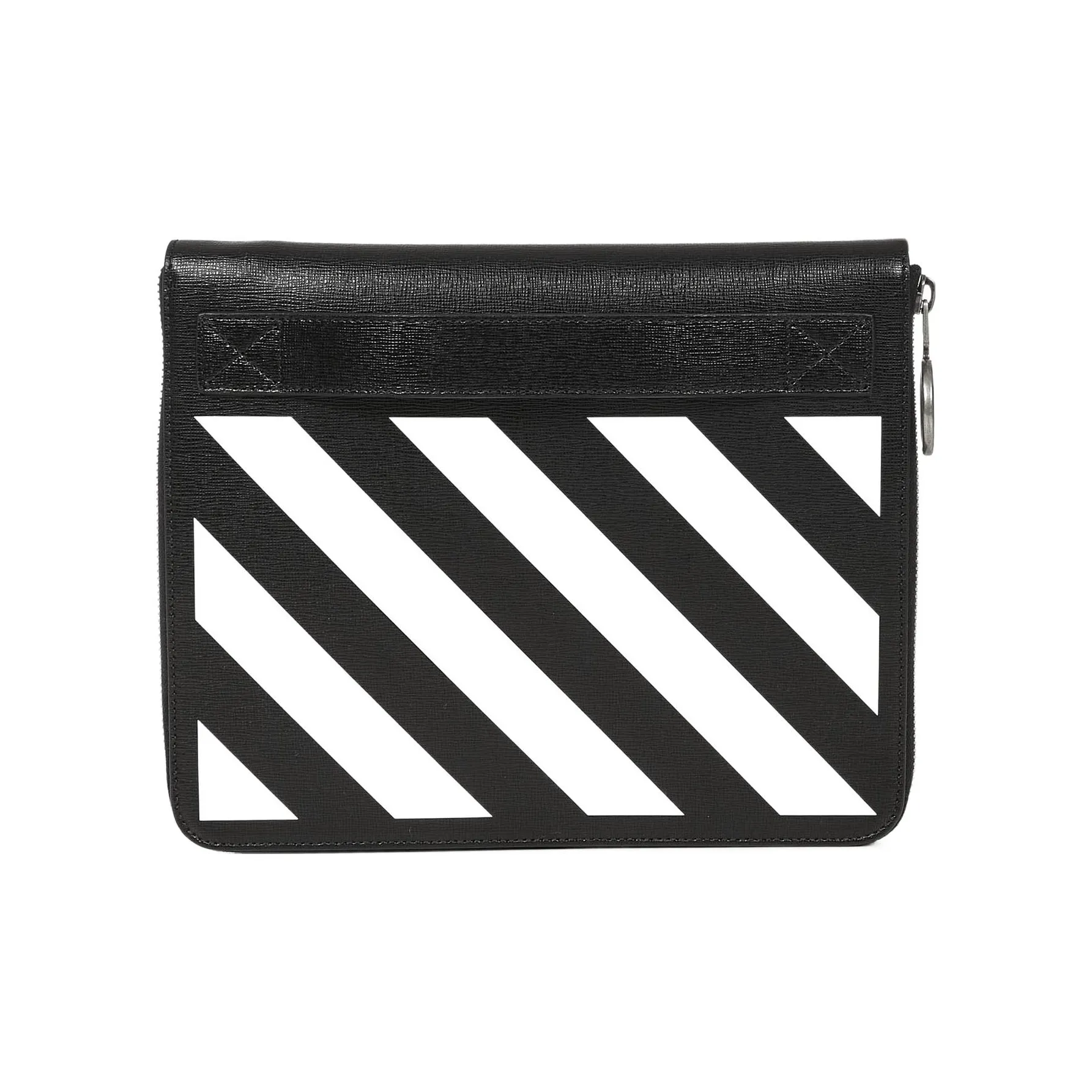 OFF WHITE Cow Leather Card Holder, Wallet Regular Unisex Black