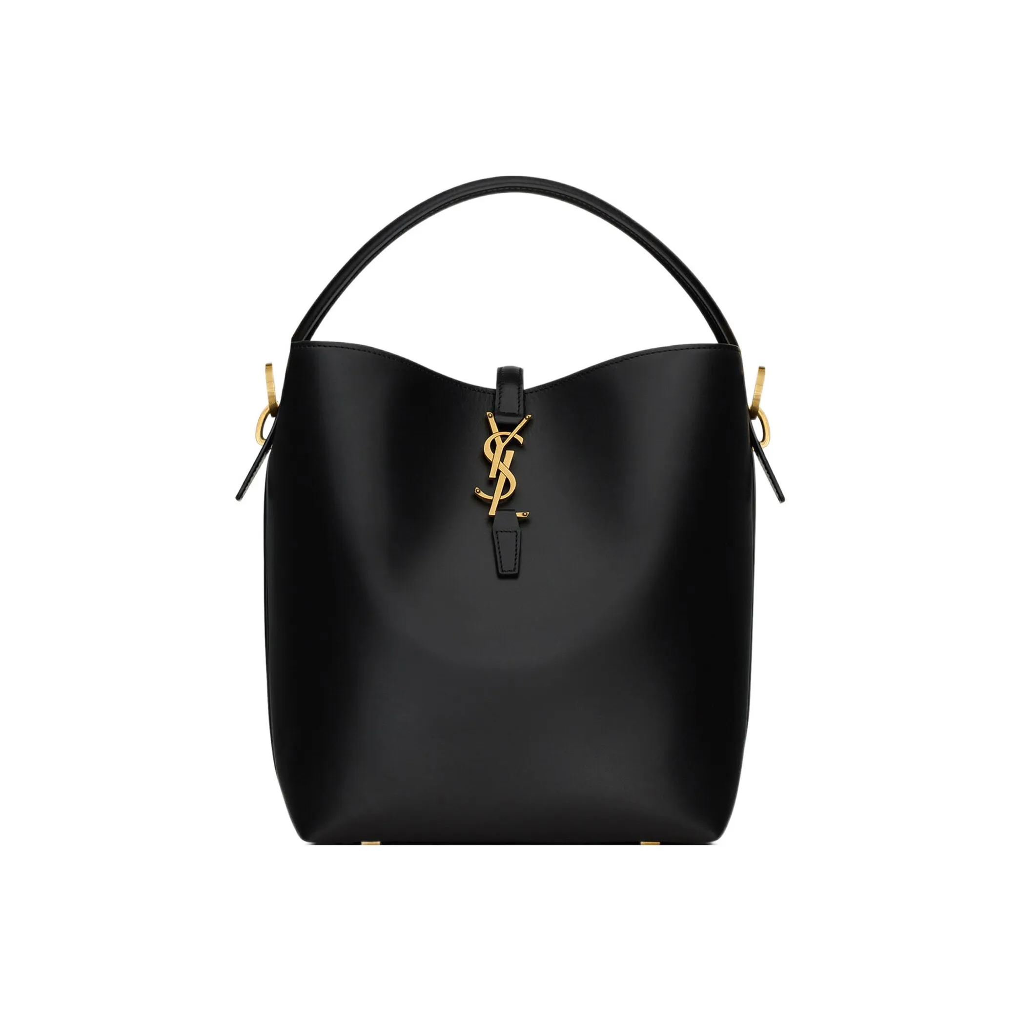 SAINT LAURENT Shiny Cow Leather Shoulder Bag, Crossbody Bag, Handbag Women's Black