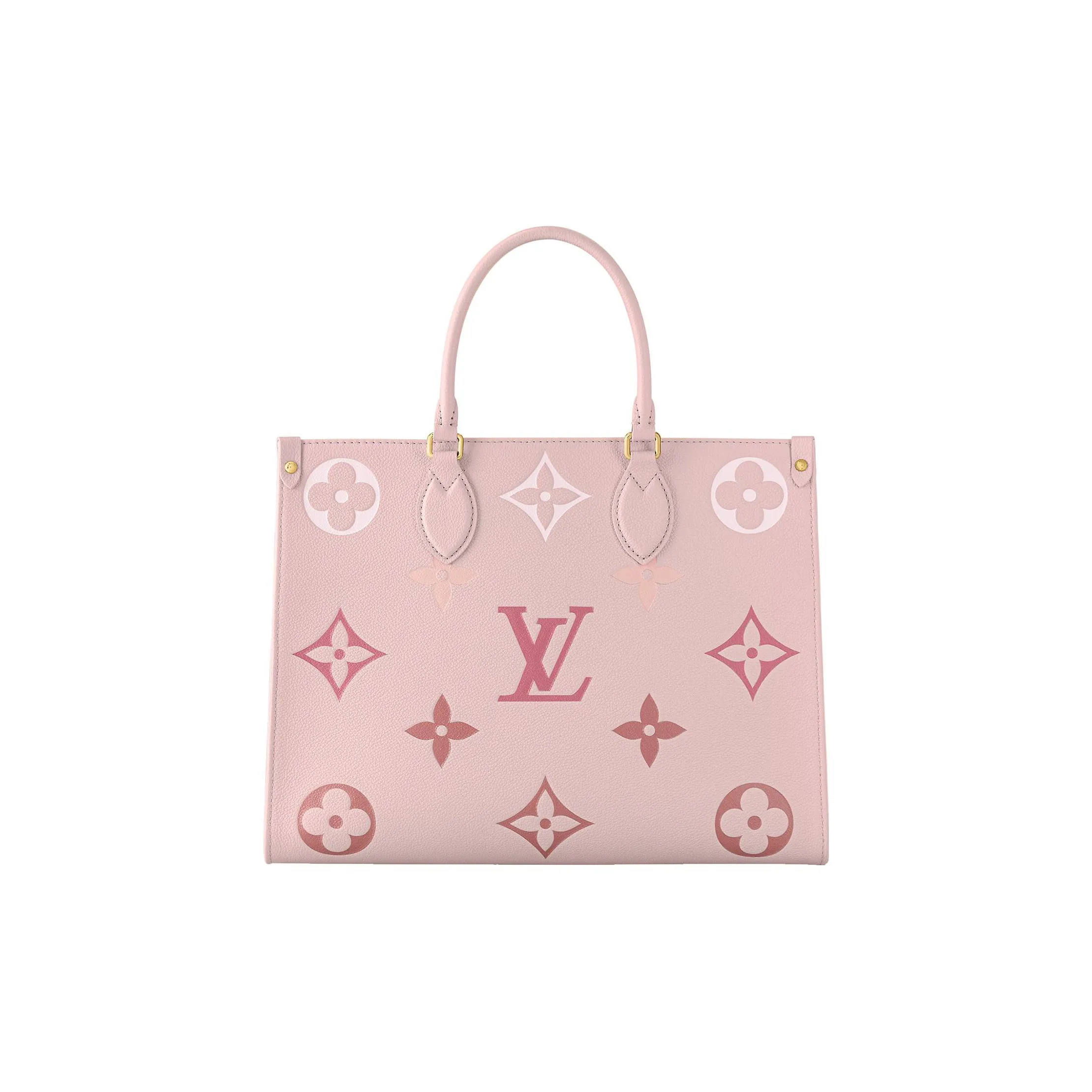 LOUIS VUITTON ONTHEGO Cow Leather Jungle Bag, One Shoulder Handbag Medium Size Women's Gradient Pink