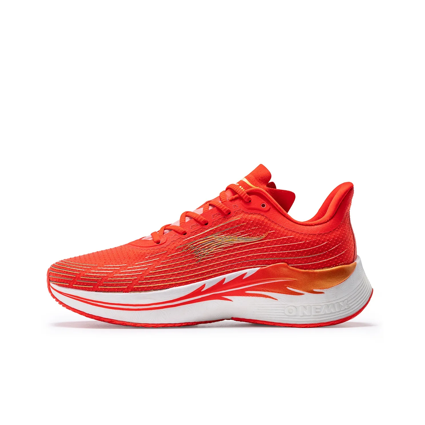 ONEMIX Wing Armor Running Shoes Men's Inlaid Gold Red