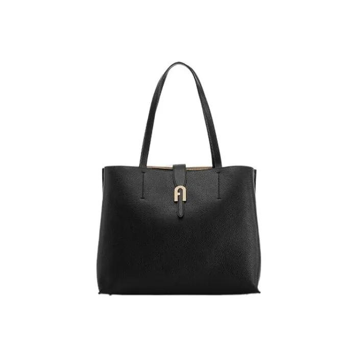Furla Sofia Collection GRAIN LEATHER Тоут Сумка Сумка для покупок Сумка на одно плечо Средняя Женская Черная
