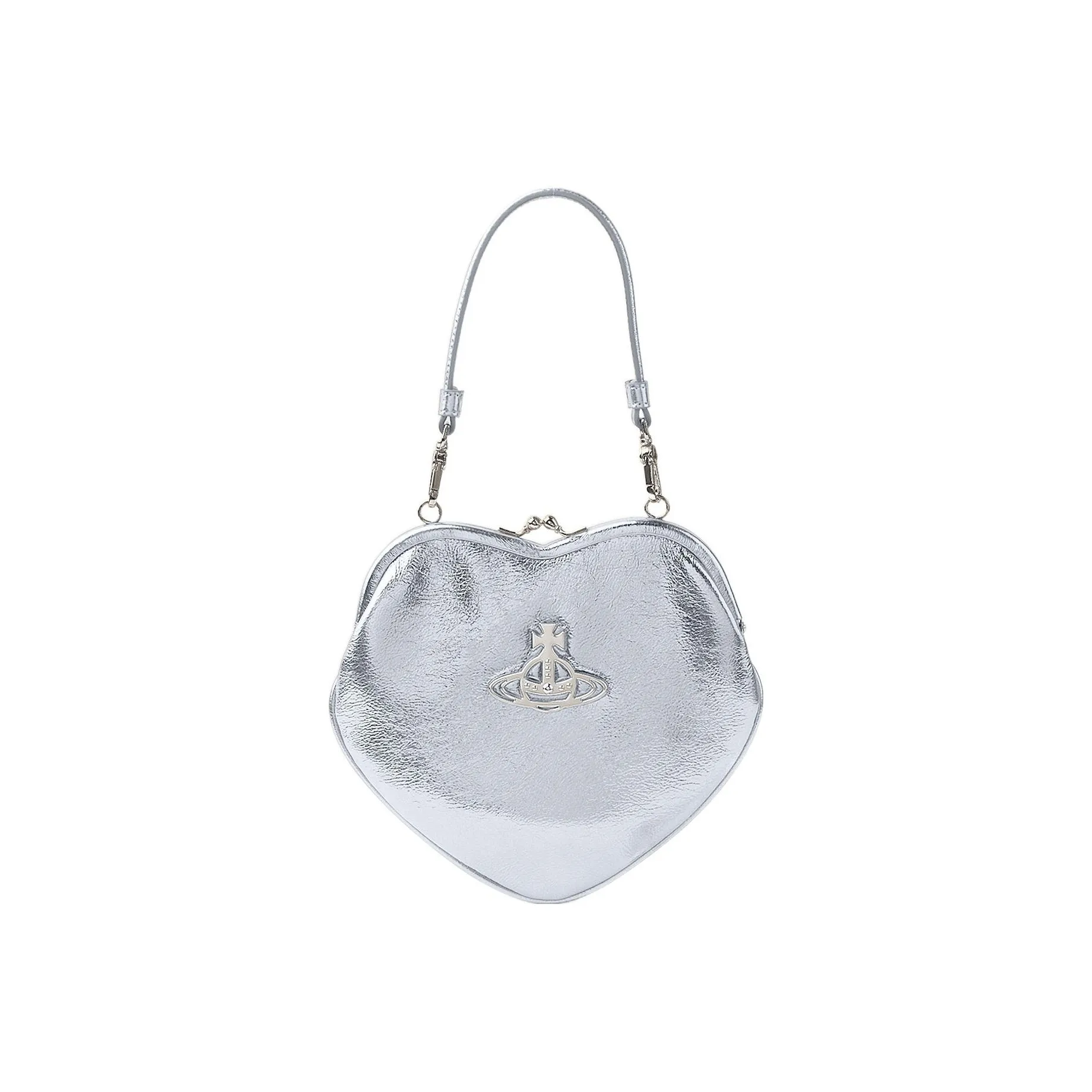 Vivienne Westwood PU Portable One Shoulder Wallet Regular Women's Silver