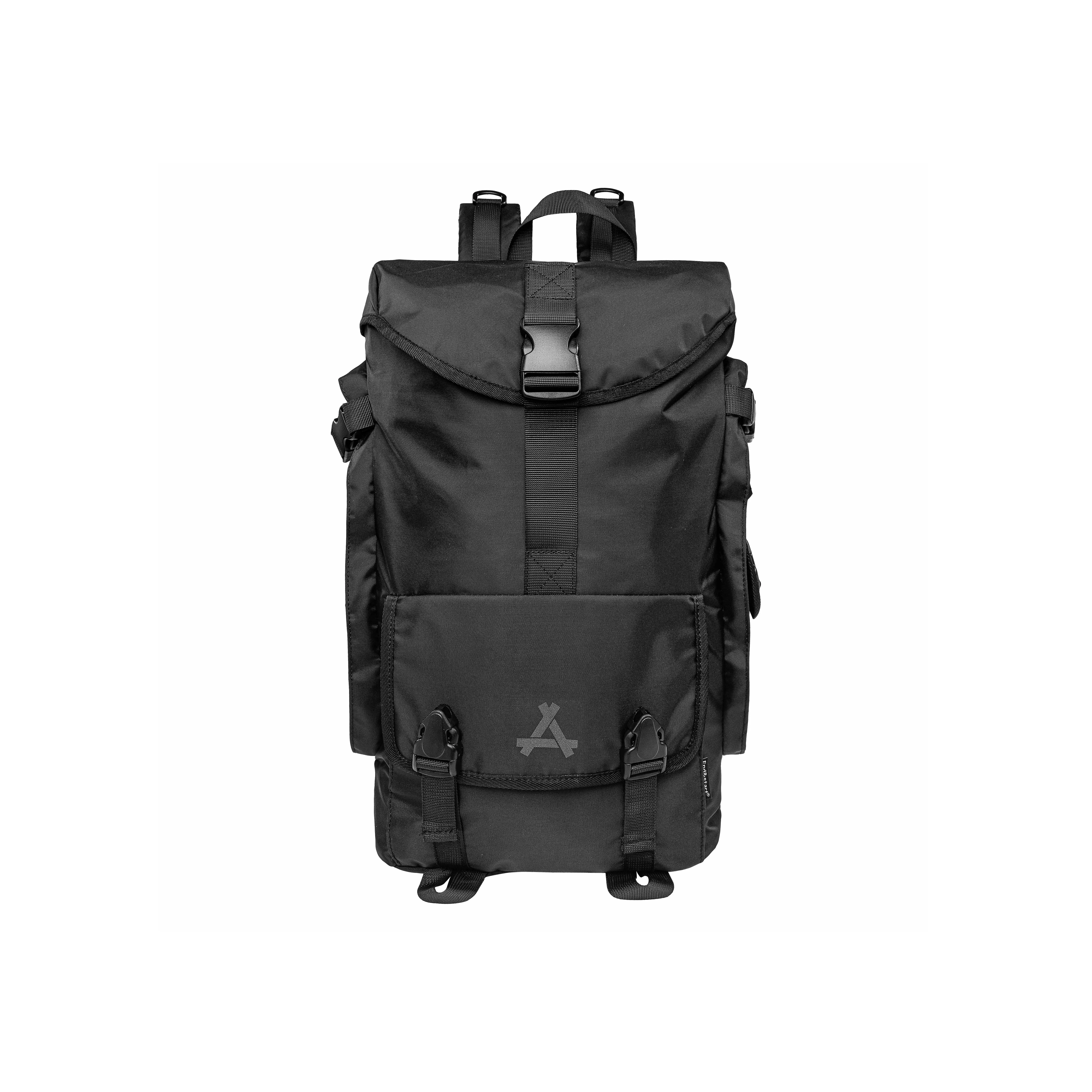 KONADCT Oxford PU (полиуретан) 17 дюймов Рюкзак Большой Унисекс Черный Монограмма