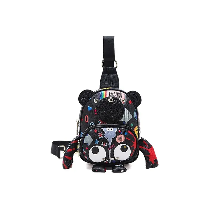 EYE THEME Big Eyes Series PU Crossbody Bag Regular Women's Black/White
