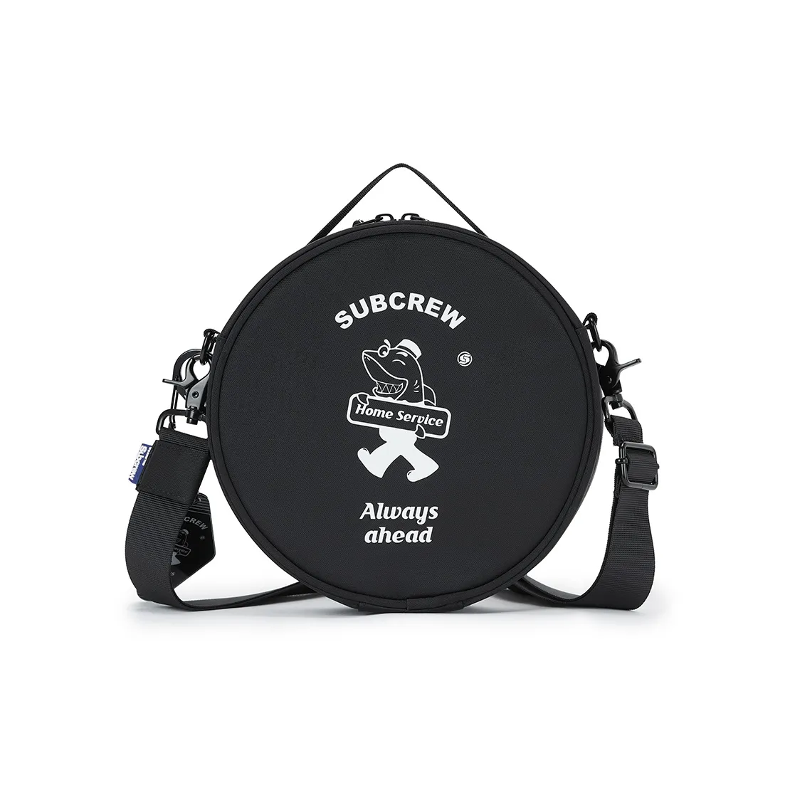 Subcrew Полиэстер Маленькая Круглая Сумка Сумка Сумка через плечо Сумка через плечо Маленькая Унисекс Черный Белый