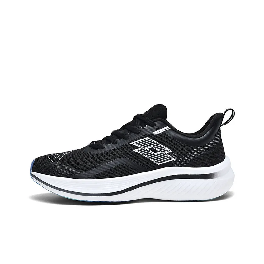 LOTTO Diamond Cushioning Anti Slip And Wear Resistant Low Top Carbon Plate Training Running Shoes Women's Black White