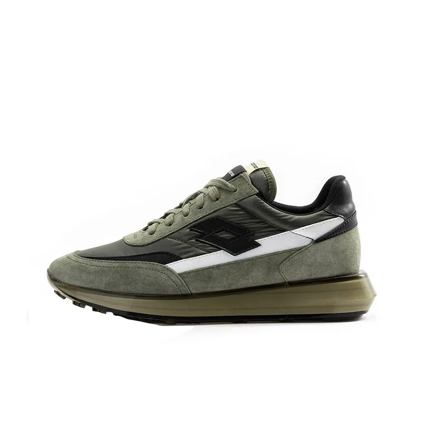 LOTTO Tiger Race Shock Absorbers With Slip Resistant Features Low Top Casual Shoes Men's Green