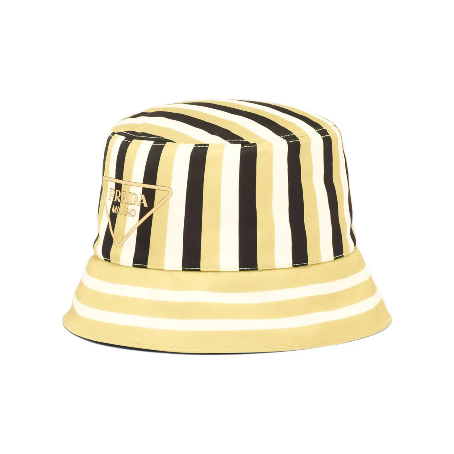 PRADA Ткань Шляпа ведра Желтая/черная Женская