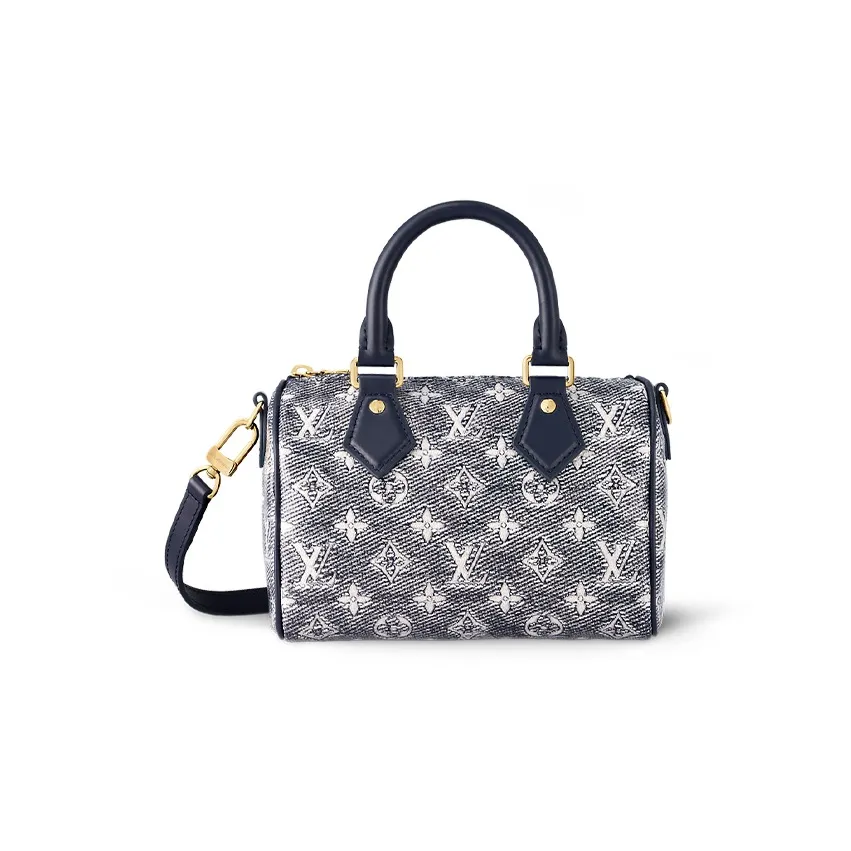 LOUIS VUITTON Speedy Bandouliere 20 Monoglam Blue