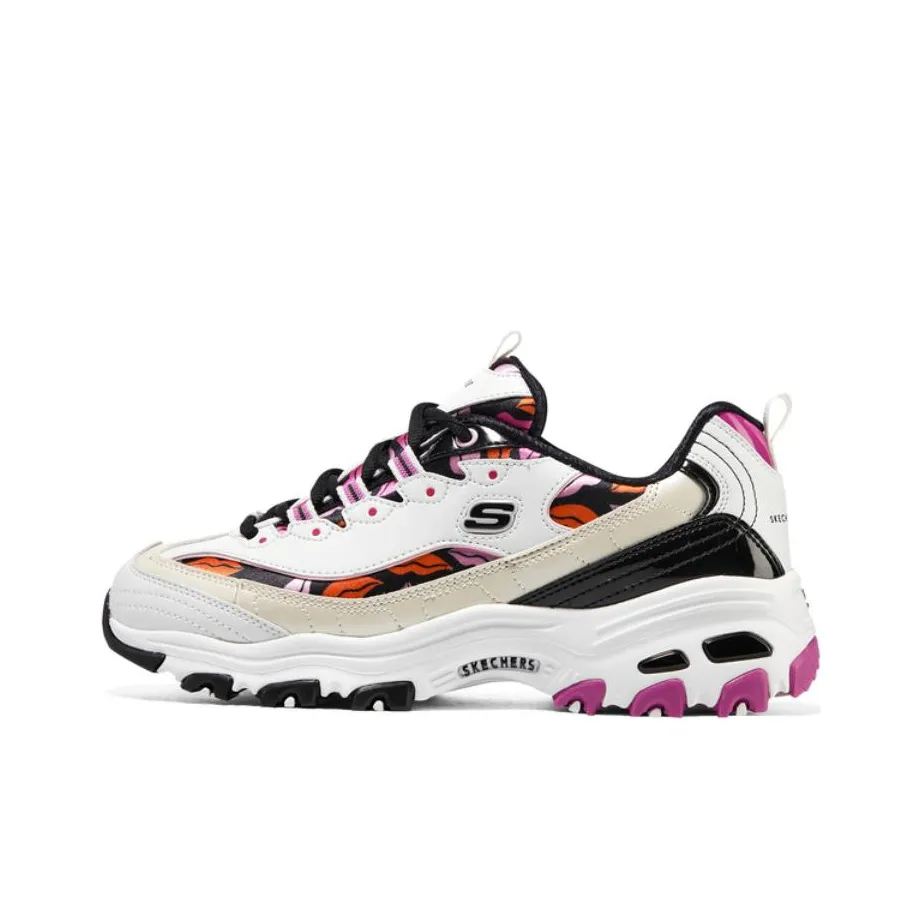 Skechers D'LITES Series Низкий Топ Спортивная Повседневная Обувь Женская Розовая