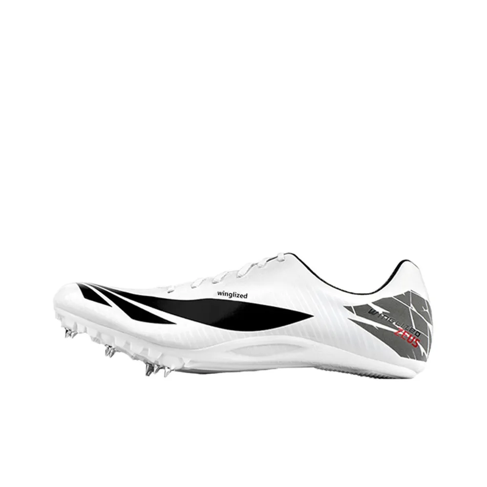 Winglized Anti Slip Wear Resistant Low Top PEBSX Hard Sole Sprint Running Shoes Unisex Magic White