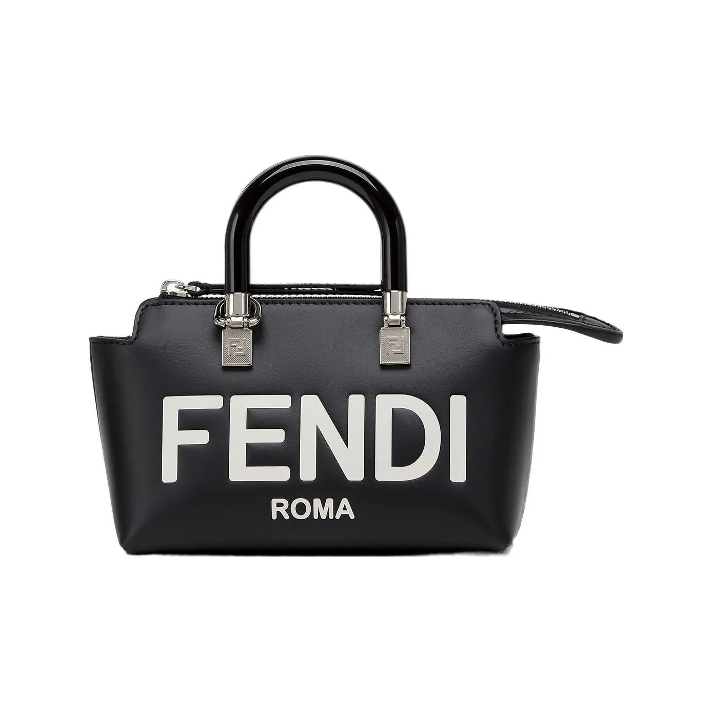 FENDI Calfskin Boston Bag, Handbag, Shoulder Bag, Crossbody Bag Mini Women's Black