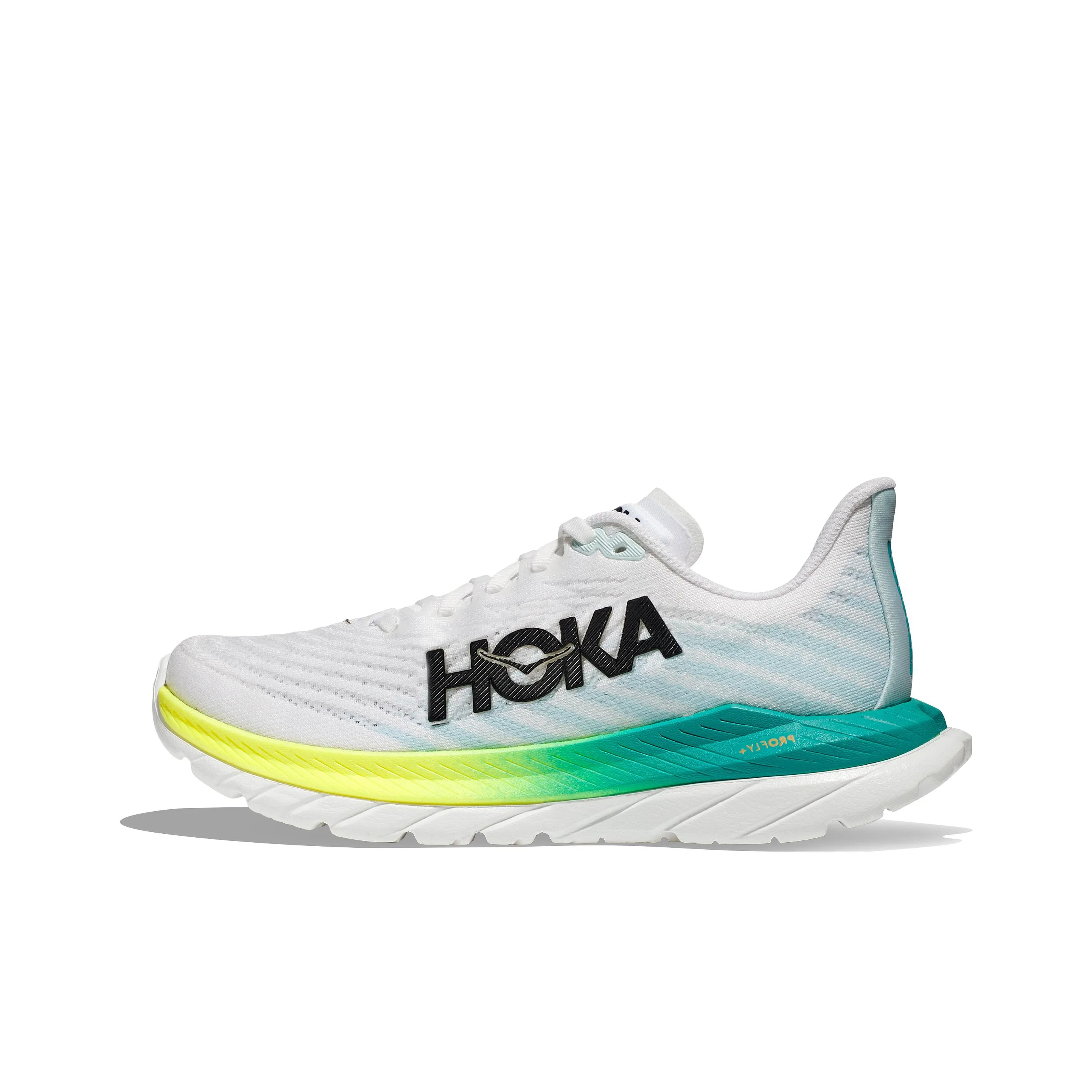 zapatillas de running trail hoka pronador talla 41.5 amarillas Mach 5 Wide 'White Blue Glass'
