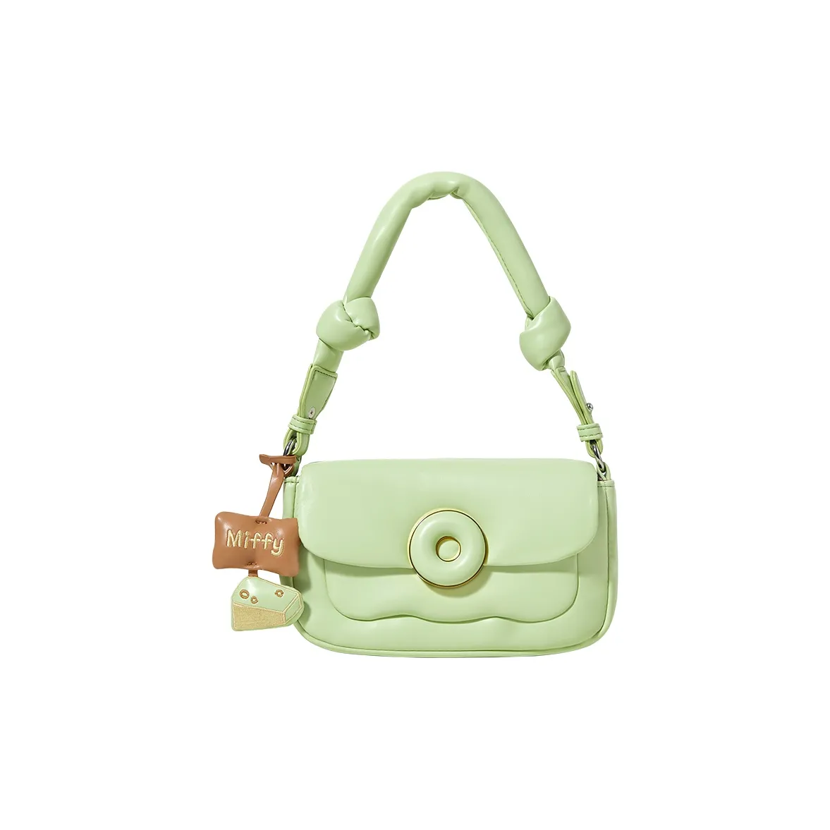 MIFFY Сумка из ПУ (полиуретана) Кожа Сумка через плечо Сумка Обычная Женская Зеленая Белая