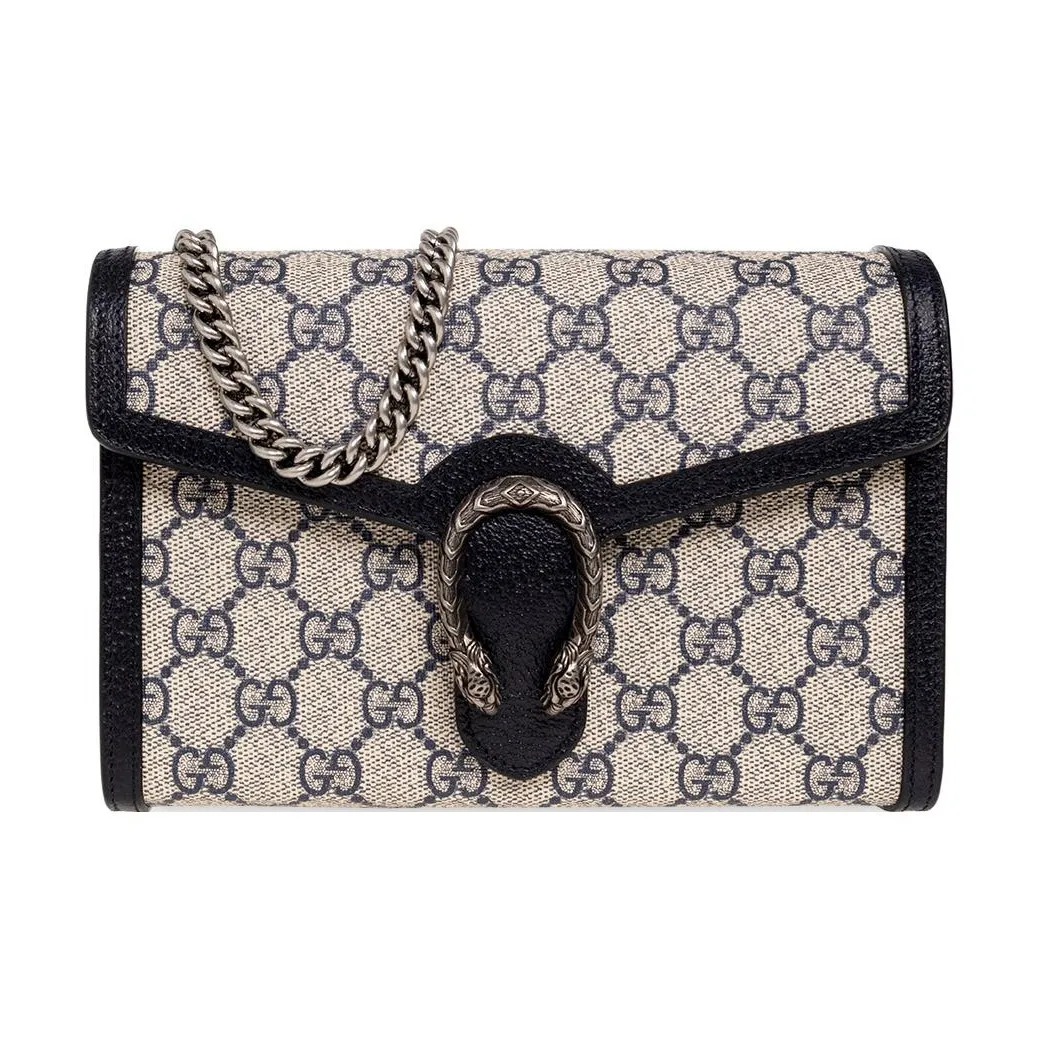 GUCCI Dionysus Canvas With Leather Chain Wallet, Crossbody Bag, Shoulder Bag Women's