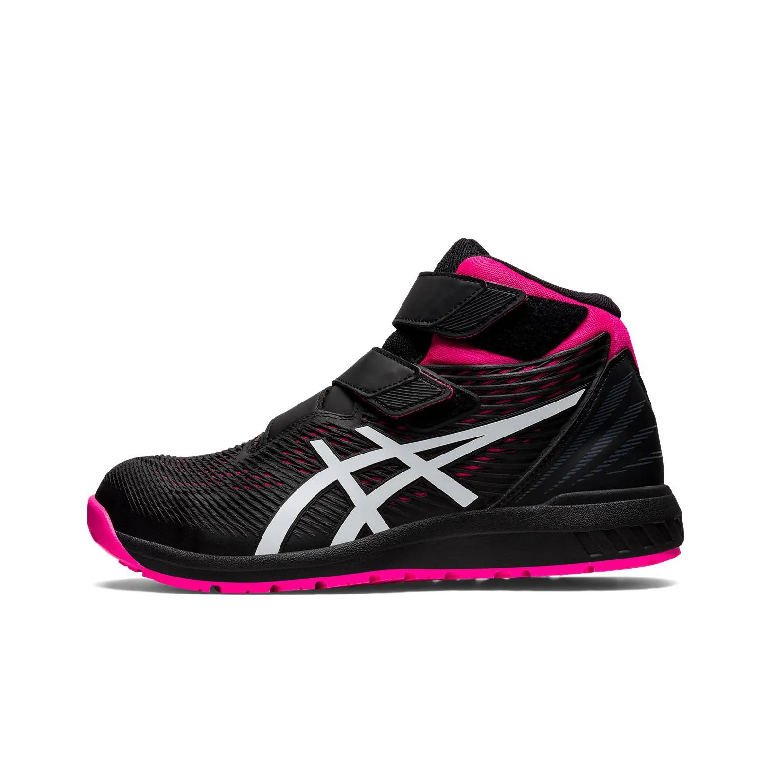 Asics Winjob Cp120 Cushioned Slip Resistant High Top Sports Casual Shoes Unisex Black Pink
