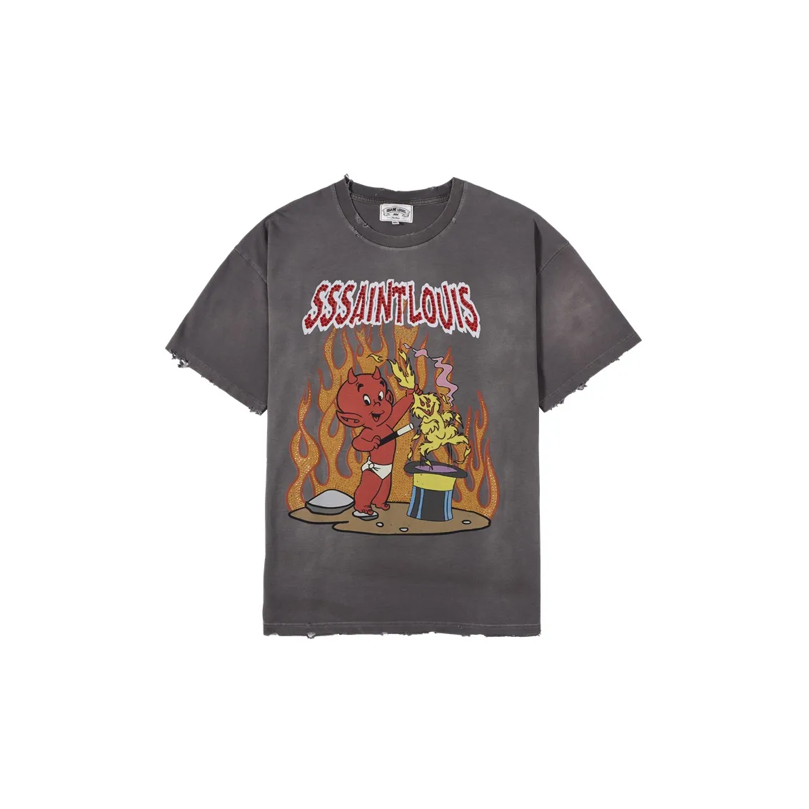 SSSAINT LOUIS T Shirts Unisex Washed Gray