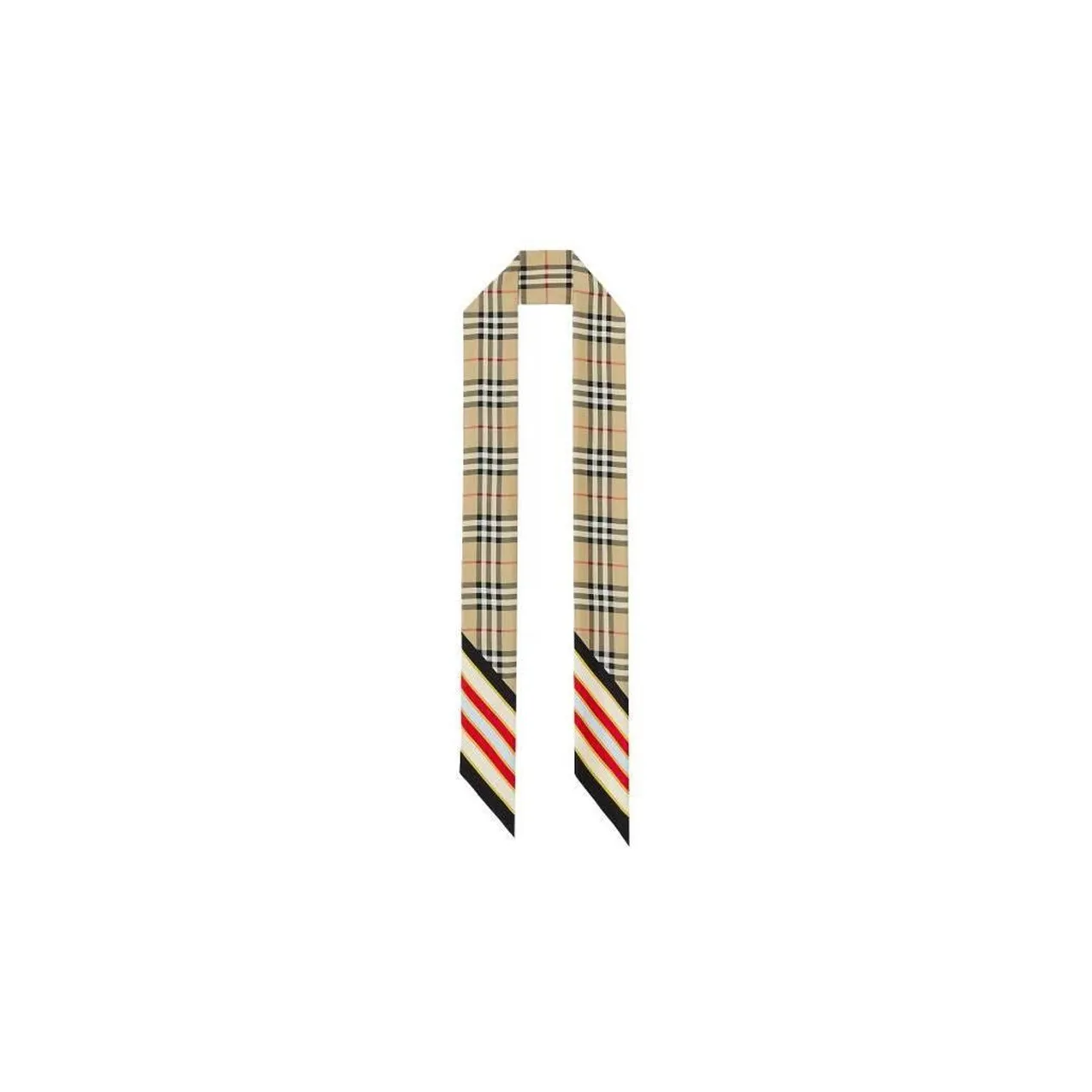Burberry Check Print Skinny Scarf