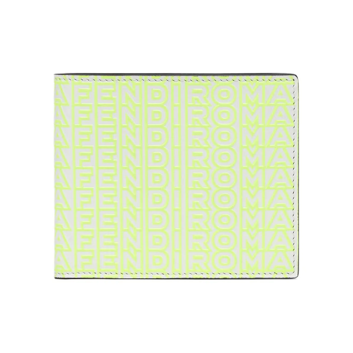 FENDI Marc Jacobs Collaboration Calfskin Wallet Men's Neon Yellow